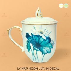 Ly Nắp Ngọn Lửa In Decal